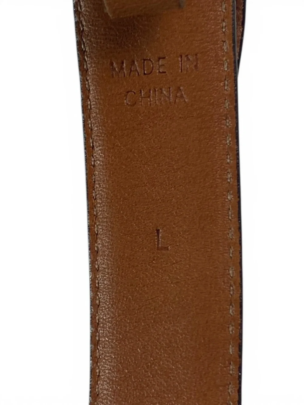 Lauren Ralph Lauren LRL Italian Leather Croc Embossed Belt in Brown Size L
